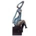 Absztrakt női akt bronz szobor patinával képe